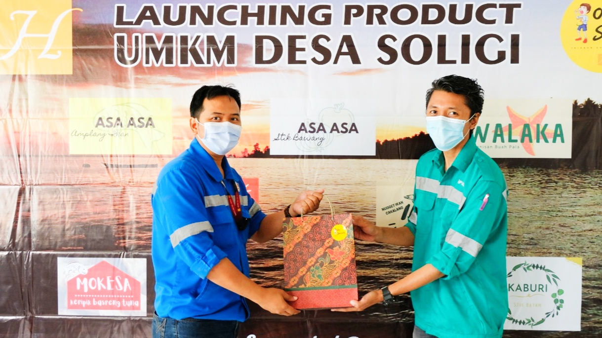 HARITA launching produk UMKM Desa Soligi, Halmahera Selatan, Kamis (10/9/2020)