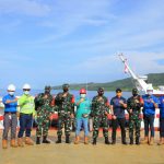 DANREM152 Babullah Brigjen TNI Imam Sampurno Setiawan, foto bersama dengan unsur pimpinan Harita Nickel usai kunjungi objek vital nasional (obvitnas) di Pulau Obi, Halmahera Selatan, Maluku Utara, Selasa (27/10/2020))