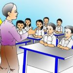 ILUSTRASI kegiatan belajar mengajar dalam ruangan kelas