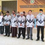 SUASANA pengambilan sumpah pengurus baru PGRI Haltim Periode 2020-2025