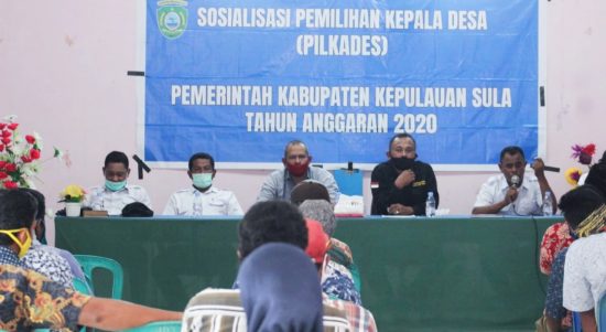 PEMKAB Kepulauan Sula melakukan sosialisasi Pilkades serentak