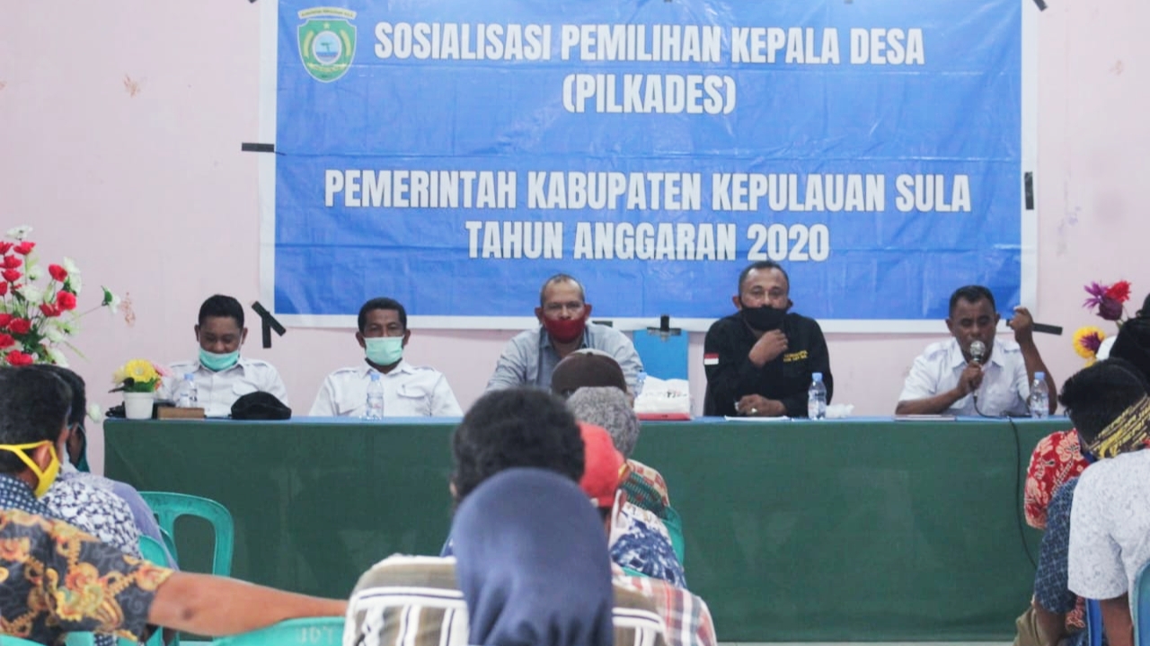 PEMKAB Kepulauan Sula melakukan sosialisasi Pilkades serentak