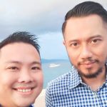 ANGGOTA DPRD Kabupaten Kepulauan Sula Richardo Hongarta (kiri) saat berpose dengan ketua umum Partai Demokrat AHY