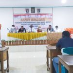 KOMISI Pemilihan Umum (KPU) Kabupaten Halmahera Timur (Haltim) menggelar rapat evaluasi penyelenggara tingkat bawah atau adhok di Aula penginapan Samada, Sabtu (13/3/2021)