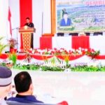 BUPATI Halmahera Timur (Haltim) Ubaid Yakub saat membuka kegiatan Musrenbang Kabupaten di Aula Kantor Bupati Haltim, Jum’at (9/4/2021)