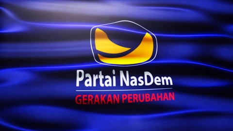 BENDERA Partai Nasional Demokrat (NasDem)