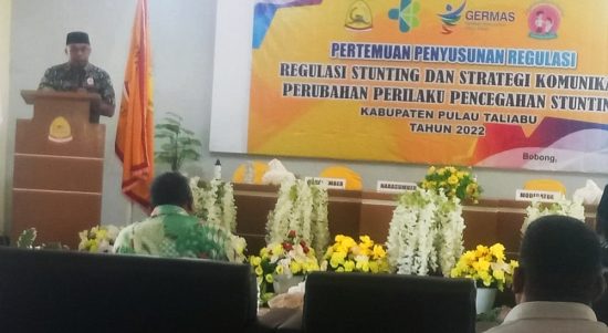 KEGIATAN penyusunan regulasi pencegahan stunting di Pulau Taliabu