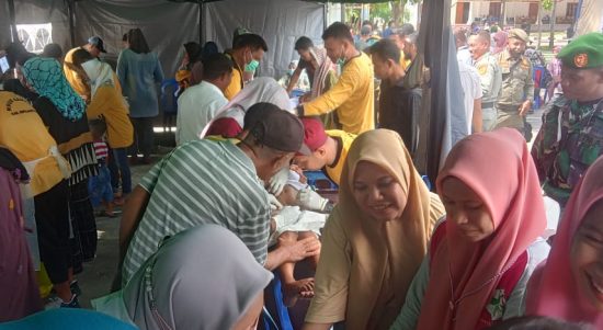 SUASANA pelaksanaan kegiatan sunatan massal di KabupatenKepulauan Sula, Rabu (8/11/2022)