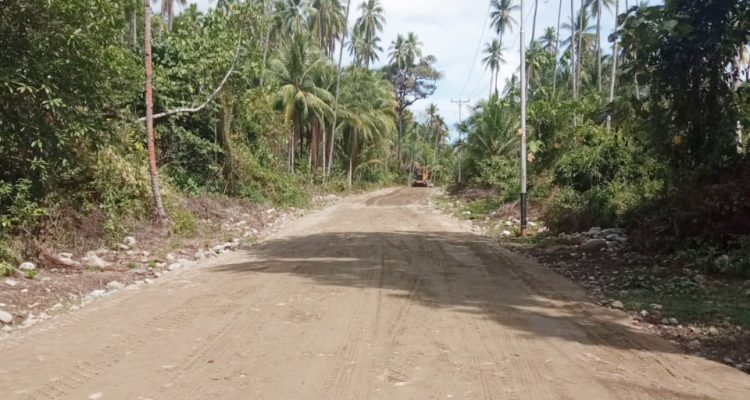 AKSES jalan menghubungkan tiga desa di kecamatan Mangoli Utara timur, yakni Desa Kou, Waitamela dan Kawata