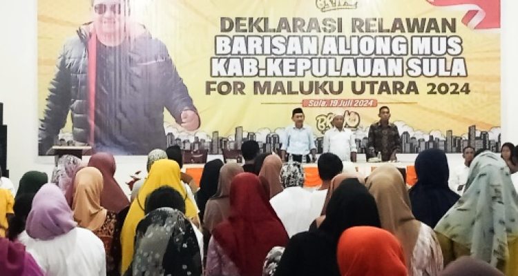 DEKLARASI relawan Bravo24 di Kepulauan Sula, Jumat (19/7/2024)