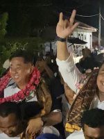 DUKUNGAN masyarakat Desa Waigai, Kecamatan Sulabesi Selatan ke Paslon nomor urut 3, HT-MANIS