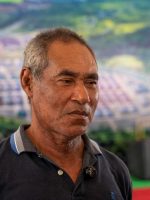 SAIDI Joronga, warga Kawasi yang mengaku sudah hidup nyaman dan aman di Pemukiman Baru Desa Kawasi. SAIDI Joronga, warga Kawasi yang mengaku sudah hidup nyaman dan aman di Pemukiman Baru Desa Kawasi.