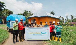 BANTUAN logistik Harita Nickel yang disalurkan melalui Posko Induk Bencana di Kantor BPBD Halmahera Barat.