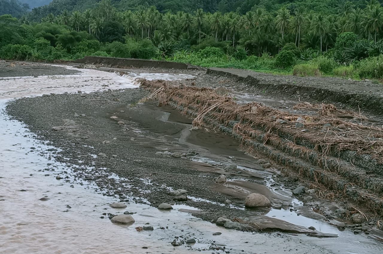KONDISI bronjong Sungai Ake Kususani, Desa Saluta, Kabupaten Halmahera Utara (Halut).