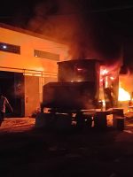 MESIN milik PLN di Subaim, Haltim terbakar, Selasa (10/2/2026)