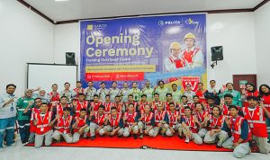 PEMBUKAAN program vokasi PELITA dihadiri perwakilan manajemen dari seluruh unit bisnis Harita Nickel di site Pulau Obi.