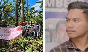 FORUM Masyarakat Peduli Talaga Rano (FMPT) menggelar aksi penolakan terhadap PT Ormat Geotherma, lKetua Pemuda Adat Sahu, Grek Bessy, S.H.