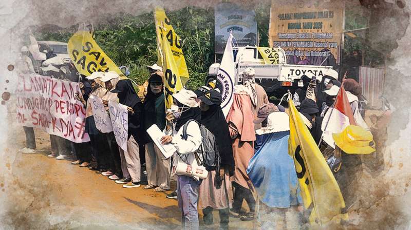 ILUSTRASI aksi masyarakat adat