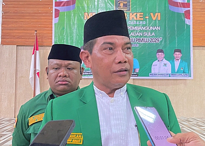 KETUA DPW PPP Provinsi Maluku Utara Irham Syahlan,. Di wawancara habartimur.com pada pembukaan Misca.PPP Kepsul di Hotel Beliga, Jumat (17/4/2026)