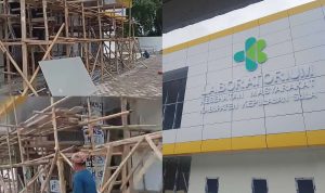 PROGRES pekerjaan Labkesmas di kabupaten Kepulauan Sula belum rampung