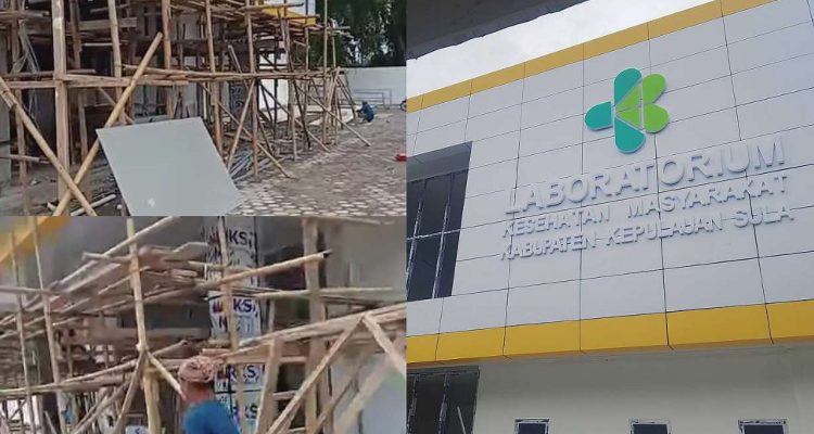 PROGRES pekerjaan Labkesmas di kabupaten Kepulauan Sula belum rampung