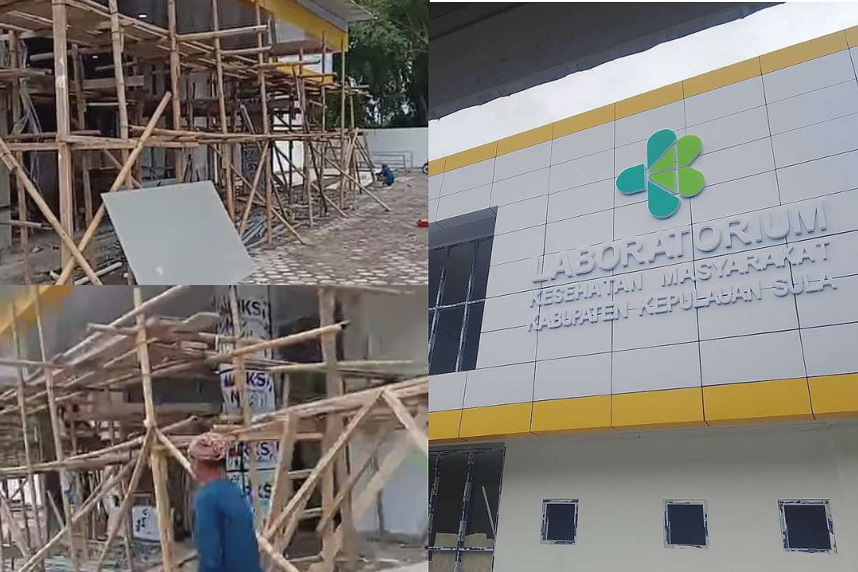 PROGRES pekerjaan Labkesmas di kabupaten Kepulauan Sula belum rampung