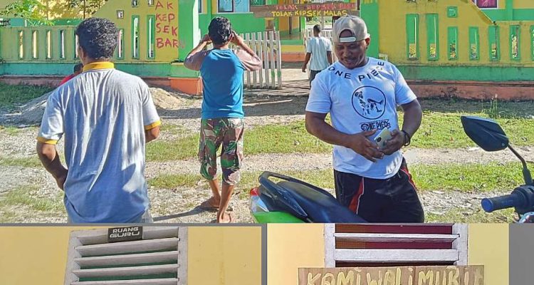 WALI murid dan masyarakat Desa Kaporo gelar aksi palang sekolah, tolak pergantian kepala sekolah SMP Negeri 2 Mangoli Selatan, Rabu (20/5/2026) WALI murid dan masyarakat Desa Kaporo gelar aksi palang sekolah, tolak pergantian kepala sekolah SMP Negeri 2 Mangoli Selatan, Rabu (20/5/2026)