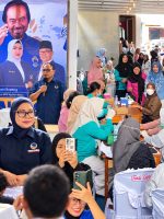 PEMERIKSAAN kesehatan gratis dan donor darah di Kantor Partai NasDem Provinsi Maluku Utara, Sabtu (31/10/2026)