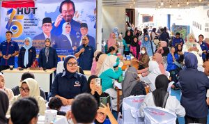 PEMERIKSAAN kesehatan gratis dan donor darah di Kantor Partai NasDem Provinsi Maluku Utara, Sabtu (31/10/2026)
