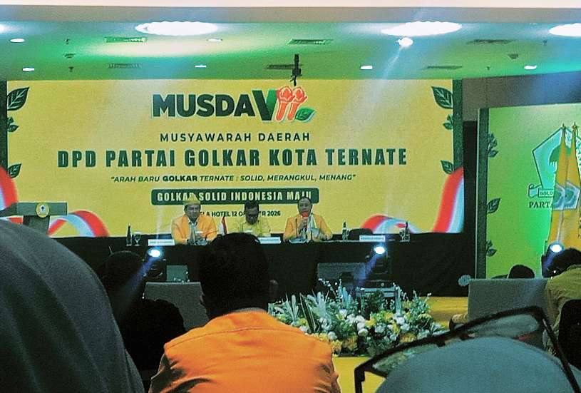 PELAKSANAAN musda tujuh Partai Golkar Kota Ternate di Hotel Bela, Senin (12/10/2026)