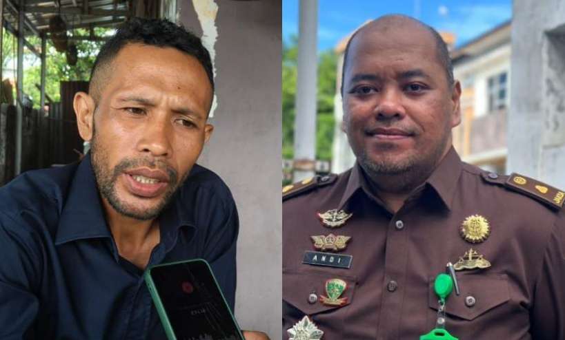 Praktisi Hukum Agus S. Tampilang (Kiri) Kasi Intel Andi Hamzah Kusumaatmaja