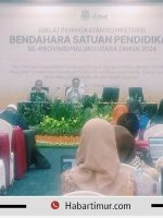 KEGIATAN DIKLAT peningkatan kompetensi bendahara satuan pendidikan yang digelar Dikbud Malut,i Muara Hotel, Jumat (16/10/2026)