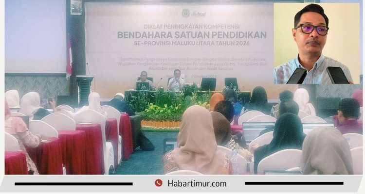 KEGIATAN DIKLAT peningkatan kompetensi bendahara satuan pendidikan yang digelar Dikbud Malut,i Muara Hotel, Jumat (16/10/2026)
