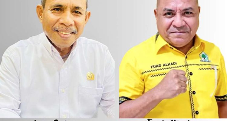 WAKIL ketua I DPRD Kota Ternate Amin Subuh (kiri), Anggota Komisi I DPRD Kota Ternate Fuad Alhadi